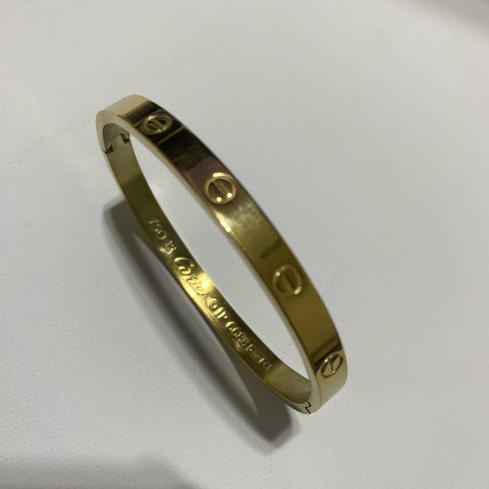 Gold Cartier Style Stainless Bracelet